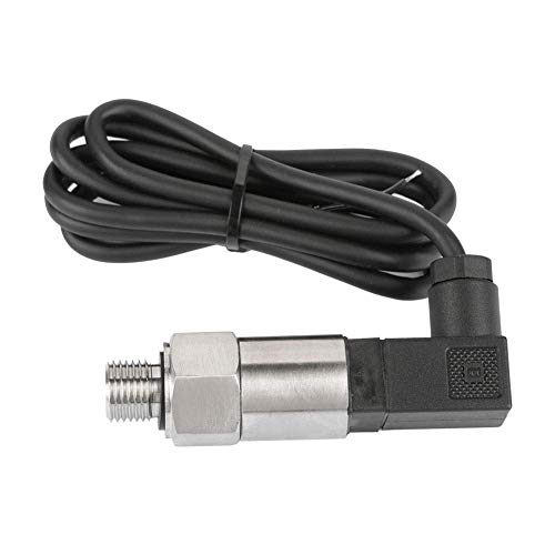 Stainless steel pressure transducer, 0-1 MPa pressure sensor silicon pressure transmitter sensor water flow sensor 4-20mA output G1/4" for water gas oil (0-1MPA) 0--1MPA