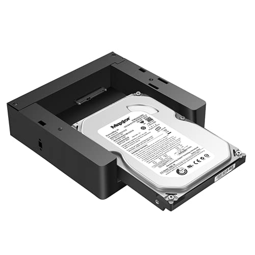 Tool-Free USB 3.0 to 2.5" & 3.5" SATA External Hard Disk Drive Lay-Flat Docking Station HDD, Support One-Key Backup Function, Docking Station with SD/CF/MS/XD/TF/M2 Reader - Black