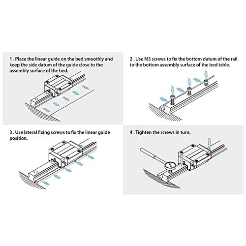 Mini High Accurate Linear Rail Guide - 1pc 400mm MGN12 Miniature Linear Rail Guide Rail 12mm Width + 2pcs MGN12B Slide Blocks