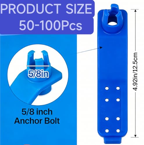 50packs 5/8'' Anchor Bolt Holder Handle SaverAccurate Clean Installation of Anchor Bolts in Concrete 50
