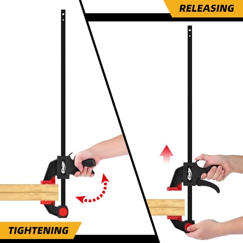 24" Wood Clamps, Medium 170lbs One-Handed Spreader/Clamp, 2PCS