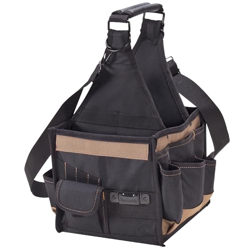 Custom Leathercraft 1526 25 Pocket Electrical and Maintenance Tool Carrier 8-inch Toolbox