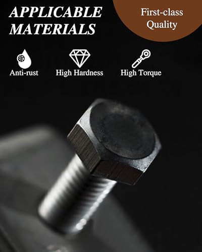 (2Box) 3/8" x 6" Hex Head Lag Screws Bolts with Flat Washers, 16Sets Black 304 Stainless Steel 18-8 Heavy Duty 3/8 Lag Bolts for Wood with Hex Socket 3/8" x 6" 2-Box