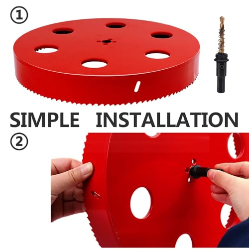 240mm / 9.45 inch HSS Bi-Metal Hole Saw Hole Drilling Cutter for Wood 240mm / 9.45 inch