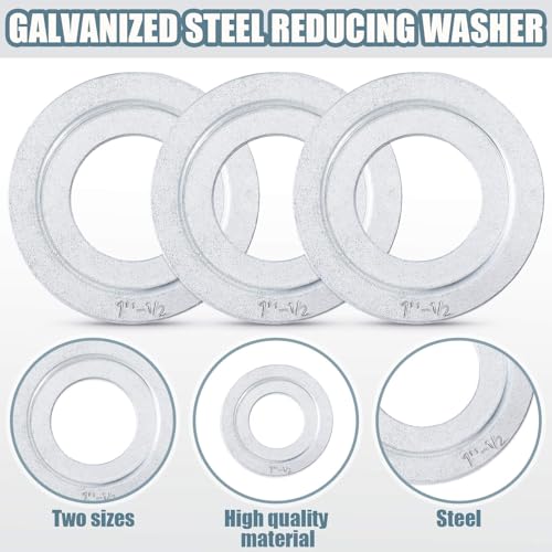 100 Pcs Rigid Reducing Washer Trade Size, 1" X 1/2" 1" x 1/2"