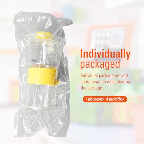 250mL Sterile Vacuum Filter Units，Bottle Top Vacuum with 0.22um PES Membrane, Individually Wrapped, 4 Pcs