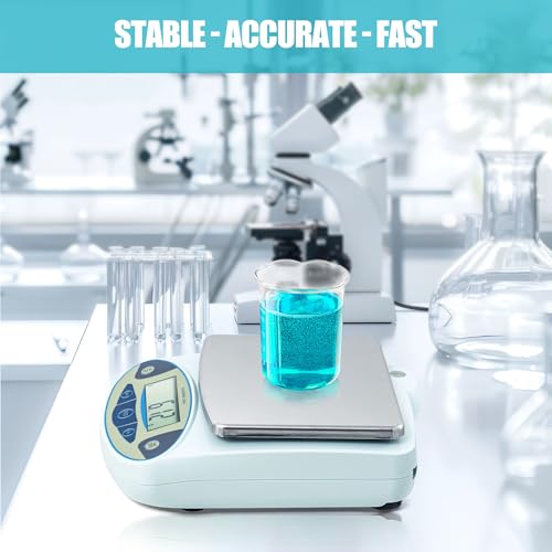 CXRCY 5000g x 0.01g Lab Scale, Analytical Balance, Digital Scale 5000g, WITHOUT Transparent Cover