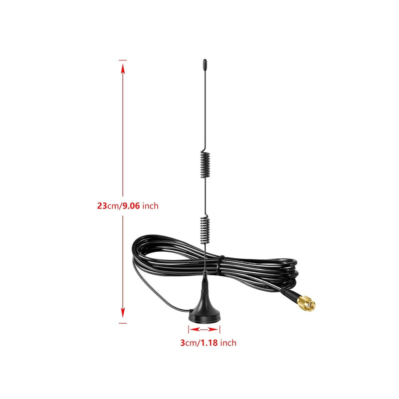 WiFi 6 6E Antenna Tri-Band Magnetic Base RP-SMA Male Antenna for PC Desktop Computer WiFi 6 6E Router Wireless Network Card （Pack of 2）, Slinkdsco