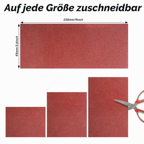 Sandpaper Set 230 x 93 mm 60-320 Grit Wet Dry Sandpaper | For car wood metal paint walls coarse and fine grinding polishing renovation 93x230mm Mix grit, 24 pieces