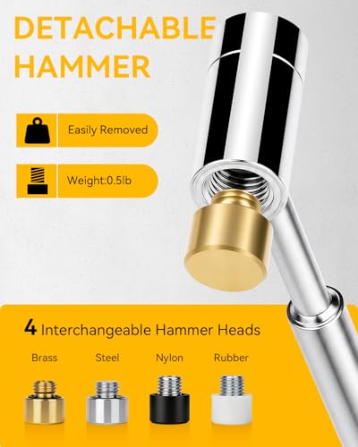 25-Piece Punch Set, Pin Punches, Roll Pin Punch, Tool with Hammer, Metal Material Including Punches and Hammer, Mechanical Repair Tool with Organizer Storage Box (with Bench Block)