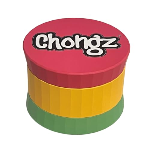 Chongz 62mm Soft Touch Lively Rasta 3 1/2pt Grinder