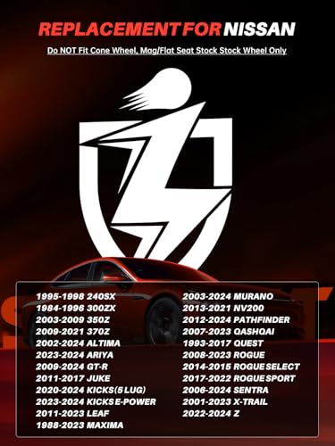 Sposuit 20 Pcs M12x1.25 OEM Factory Style Mag Seat Lug Nuts for Nissan 20 Pack Mag Seat Chrome