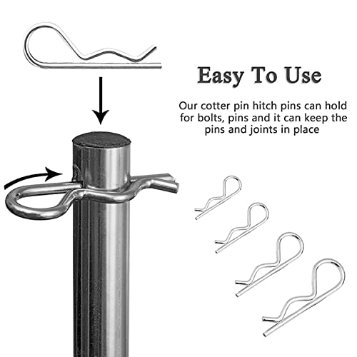 8-20Pack Multisize Flat Head Adjustable Clevis Pin,with Multi-Hole Cylindrical Pin Positioning Pin Clevis Pins Set (Size:M6 x 50mm, 10) M6 x 50mm