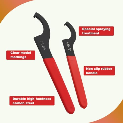 9Pcs C-Shape Hook Spanner for Car & Motorbike Shock Adjustmen Red