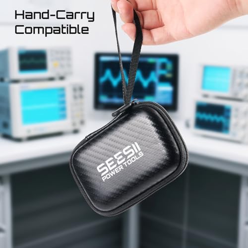 SEESII NanoVNA-H Antenna & Vector Network Analyzer 9KHz-1.5GHz with 2.8" EVA Protective Case, Waterproof & Shockproof, Measures S-Parameters, SWR, Phase, Delay, Smith Chart, HW3.7 Color: NanoVNA-H with 2.8" EVA Case
