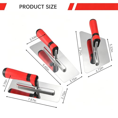 Venetian Plaster Finishing Trowel Set - 3 Pcs Kit