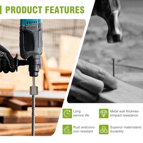 Werhoo SDS-Max T Post Driver 2in, Fits SDS Max Rotary & Demolition Hammers SDS Max T-Post Driver 2in