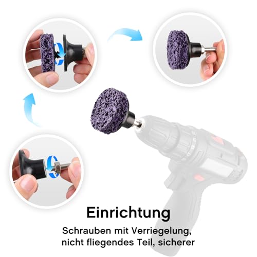 104 Pieces Sanding Tool Set, 2 Inch (2 in / 50 mm) CSD Discs, Nylon Fabric Discs for Grinding, Polishing, Descaling, for Metal, Steel, Stainless Steel 2 Zoll
