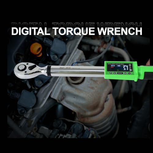 Electronic torque wrench, 1/2 Digital Torque Wrench 8-160FT-LB Green