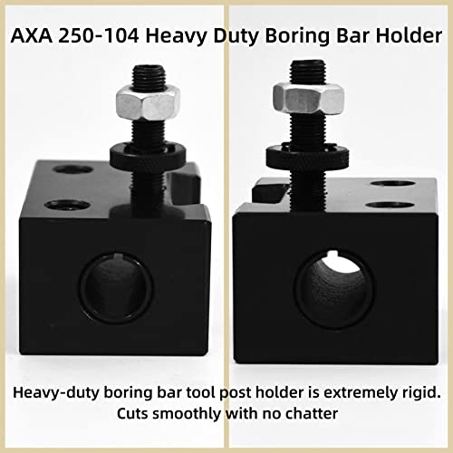 waltyotur AXA 250-104 Heavy Duty Boring Bar Holder, Quick Change Heavy Duty Boring Bar Tool Post Holder for CNC Lathe