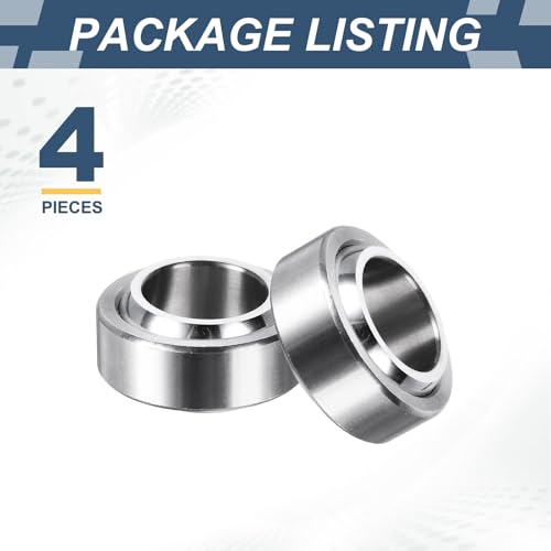 sourcing map 4Pcs GE17C Spherical Plain Bearing 17mmx30mmx10mm Bearing Steel Pre-Lubricated Radial Spherical Plain Bearing Low Noise Oscillating Bearing ABEC-3 Precision 4