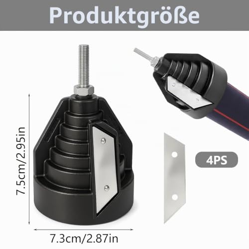 Pack of 2 pipe deburrers, hand deburrers, plastic pipe chamfer tools | High-performance deburring tool for 20, 25, 32, 40, 50, and 63mm pipes with sharpener and 3 replacement blades for DIY enthusiasts