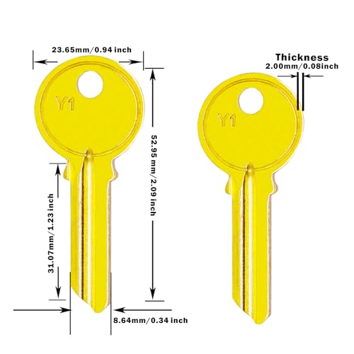 Blank Key Blanks, Pack of 50 Uncut 5AY1(Y1) Blank Keys Pack of 50 Y1