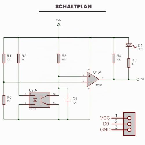 5pcs LM393 Photoelectric Sensor H2010 Photoelectric Infrared Sensor with Opposite Count Motor Speed Sensor Module with Encoder Cable