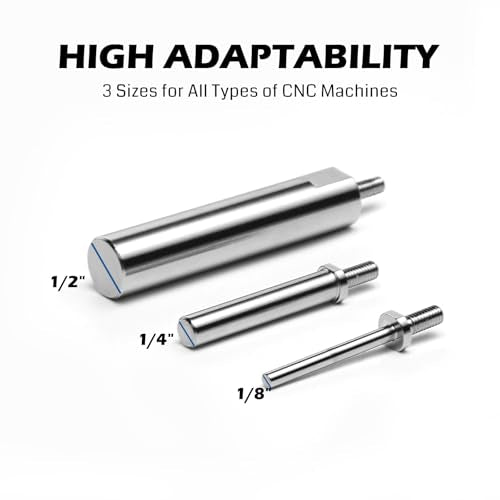 Genmitsu CNC Milling Machine Tramming Tool, Pro Calibration System with 1/2", 1/4", 1/8" Shank and 0.001" Precision Indicators, Ideal for Squaring, Leveling, and Machine Calibration