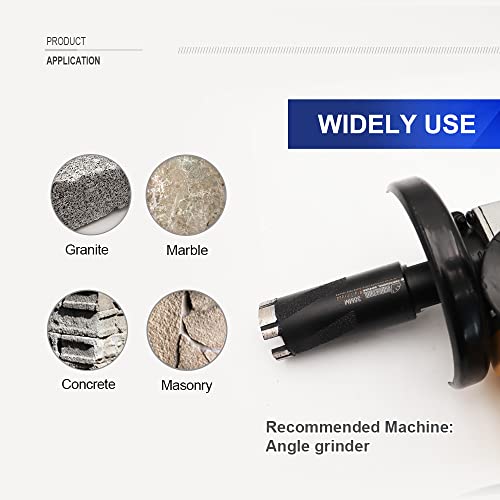 SHDIATOOL 1-3/8 Inch Granite Hole Saw Plus SDS Adapter for Marble Hard Stone Bricks