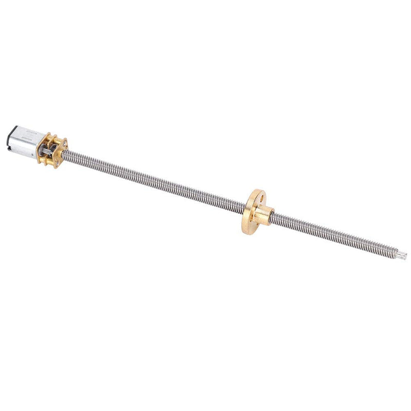 DC Gear Motor, T5 x 160mm N20 GearBox Thread Reduction Motor with Long Output Shaft and Large Gear Torque for Electronic Locks(DC12V 400RPM) DC12V 400RPM