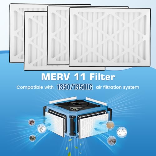 MERV 11 Filter Compatible with 1350/1350IG Air Filtration System, 4PCS