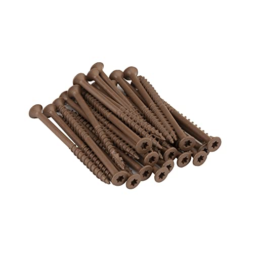 Nuvo Iron Deck Screws Jar #8 x 3 & #8 x 2 1/2" - 250 Count, Brown