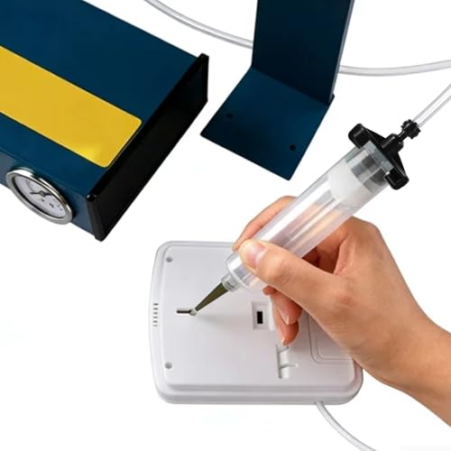 uxcell 2Pcs Air Tube 55cc Glue Adhesive Dispenser Syringes Connector Adapter Replacement for Industrial Glue Liquid Cartridge Dispensing Accessories, Black