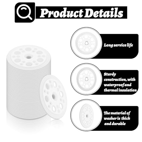 1.77 Inch/45 mm White Plastic Washers Foam Board Insulation Load Spreading Polypropylene Washers for Fixing and Supporting Rigid Foam Spreading for Screws Nail (800 Pcs)