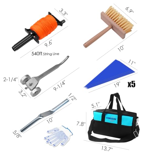 17PCS Masonry Hand Tools Set for Concrete & Bricklaying