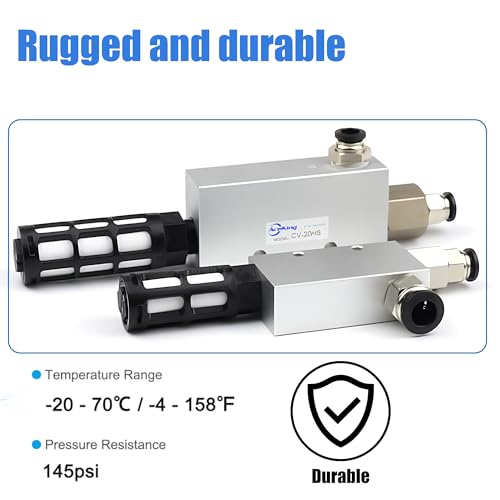 Pneumatic Silencer G 1/2 Pack of 8 | Compressed air silencer plastic air compressor exhaust industrial quality (G1/2) G1/2