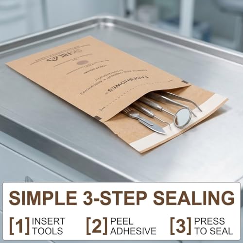 Pack of 40 Sterilisation Bags, Sterilisation Bag, Disposable Nail Accessories, Accessories for Nail Sterilisers, Disinfectant Machines, for Cosmetics and Nail Tools (100 x 200 mm)