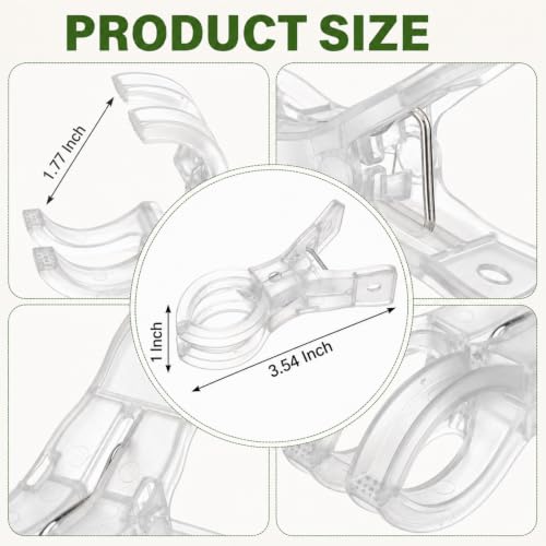 LemonRoad 50 Pack Large Balloon Arch Clips Spring Clamp for Backdrop, Clear
