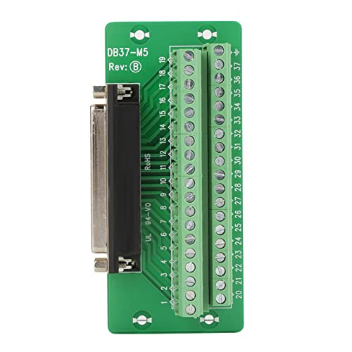 DB37 DIN Rail Mount Interface Module Male Female Connector Breakout Board Terminal Blocks Module Compact Structure PCB Carrier Long (Female Head) Female Head