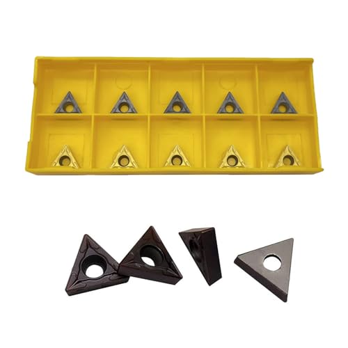 TCMT21.51 TCMT110204 Carbide Turning Inserts Carbide Insert for Lathe Holder TCMT Insert for Steel, Stainless Steel, Aluminum Pack of 10 5pcs TCMT21.51 + 5pcs TCMT21.51