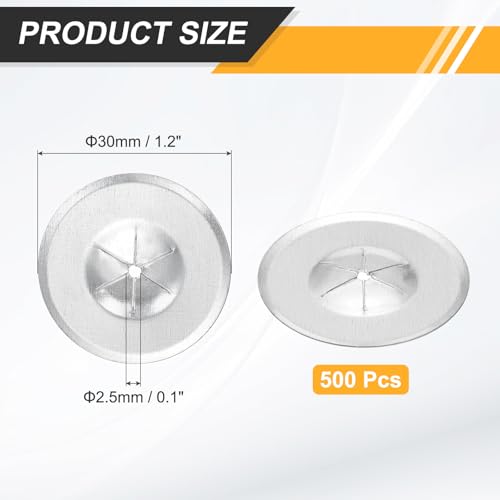 PATIKIL Self Locking Washers 1.2 Inch for Perforated Insulation Pins,500Pcs