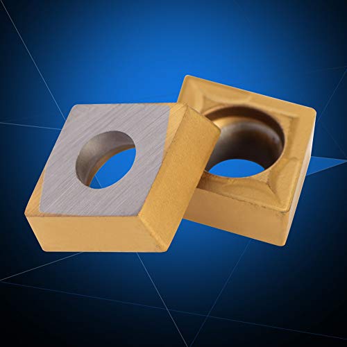 ASHATA CNC Carbide Inserts, 10pcs CNC Carbide Tips CNC Rotary Plates Knife Cutter Rotary Tool With Box (CCMT09t304 CCMT32.5)