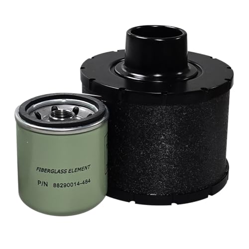 Filter Kit (88290014-484 Oil Filter + 88290014-485 Air Filter) Maintenance Kit, Fits for Air Compressor Replacement Filter Part