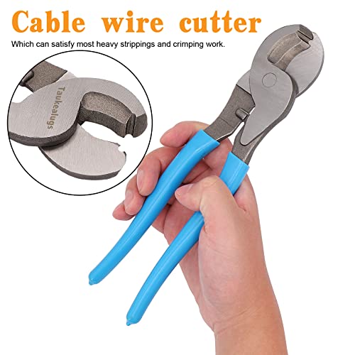 Battery Cable Crimper Wire Lug Crimping Tool for AWG 8,6,4,2,1,1/0 Battery Terminals Crimper with Wire Shear Cutter 2pcs crimping tool