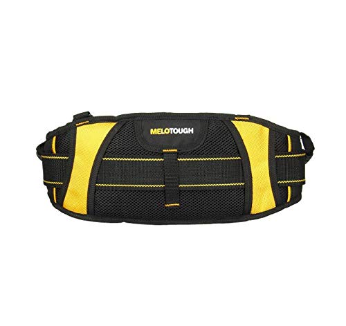 MELOTOUGH 1 PACK Padded Tool Belt with D ring and Strong Durable Double Metal Roller Buckle,Adjustable waist + 1 PACK Magnetic Suspenders Tool Belt Suspenders with Large Moveable Phone Holder