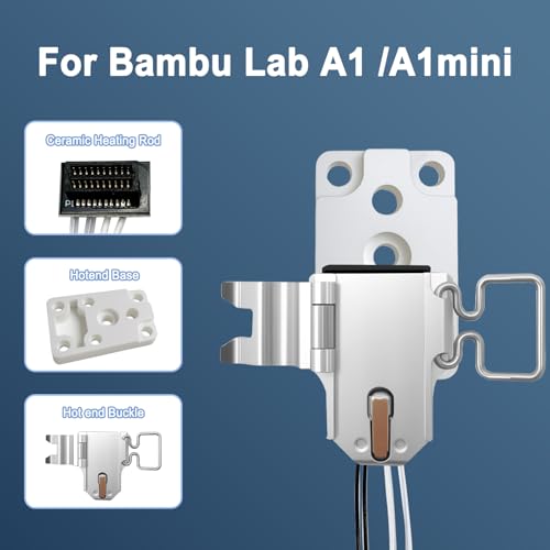 Upgraded Hotend Heating Assembly for Bambu Lab A1/A1mini – Ceramic Zirconia Insulation Base, High-Temperature Resistant, Tool-Free Installation & Easy Maintenance Hotend Heating Assembly 2.0
