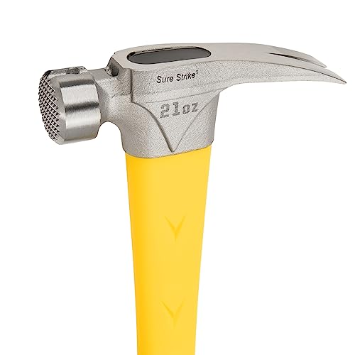 ESTWING Sure Strike Hammer, 21 oz Rip Claw Hammer, MRF21LM