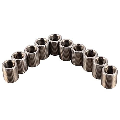 Thread Repair Inserts, Durable Stainless Steel Reducing Nut Thread Repair for Auto Workshop 303 Stainless Steel Red M14x1.5 Female M20x1.5 Male 25mm 10PCS