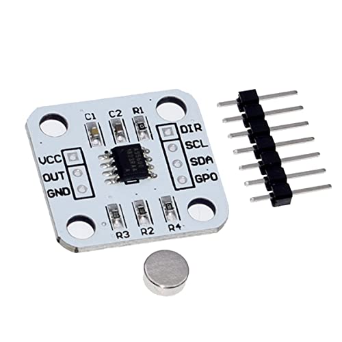 Hailege 2pcs AS5600 Magnetic Angle Measuring Sensor Magnetic Encoder Module 12Bit High Precision with Magnet